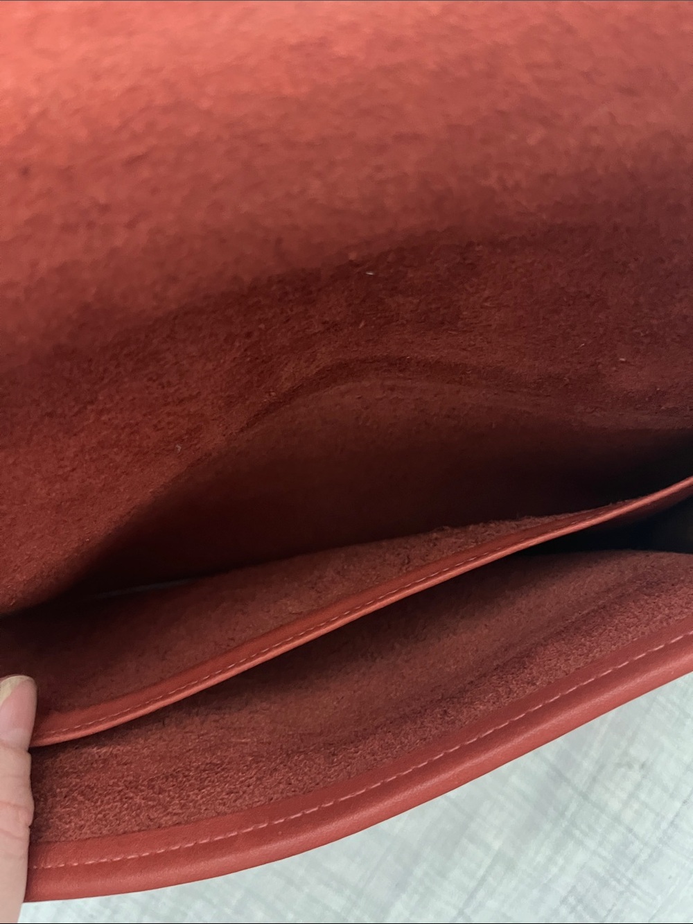 Vintage Coach 9755 Penny Pocket Purse in brick red glove tanned leather - Picture 11 of 15